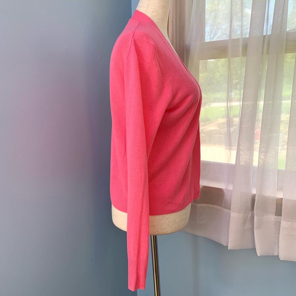 NWT J. Crew Factory Pink Linen Blend Open Front Cardigan Size XS - Picture 4 of 7